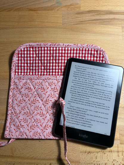 Pink Olive Branch Print Kindle Sleeve