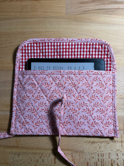 Pink Olive Branch Print Kindle Sleeve